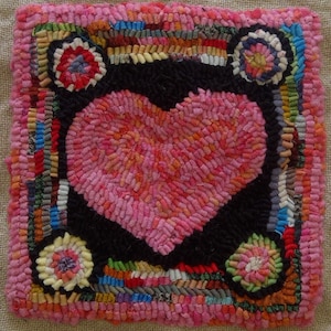 Heart Rug Hooking Pattern