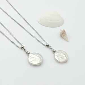 Perlen-Halskette Keshi Perle Juni Birthstone Dainty Stacking Layering