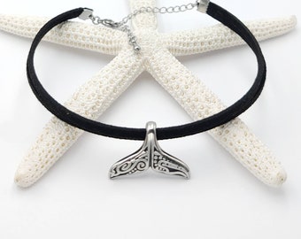 Whale Tail Anklet Beach Faux Suede Unissex Men Women Stacking Layering