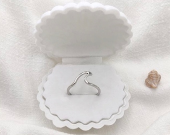 Wave Ring Adjustable Ocean Lover Surf Stainless Steel Waterproof