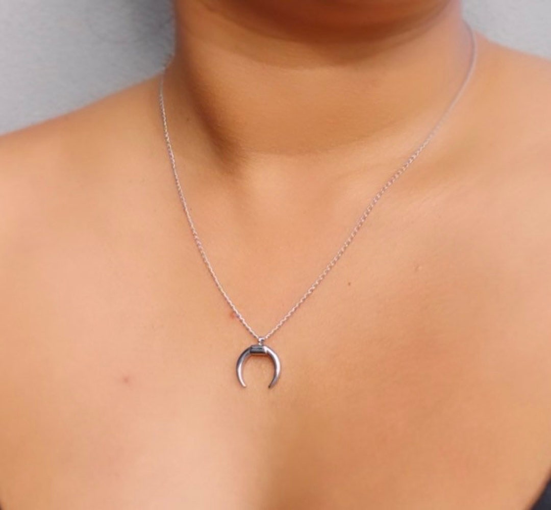 Generic Collier à Double Chaîne Avec Pendentifs étoile et croissant de lune Design Gothique En Acier inoxydable Pour Hommes à prix pas cher | Maroc