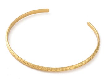 Boho Cuff Armband 18k vergoldet Edelstahl Stacking Minimalist Open Cuff Armreif