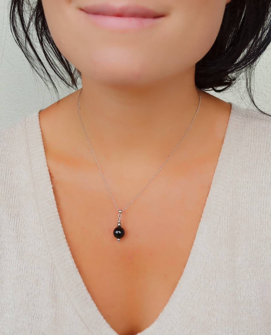 Black Tourmaline Necklace Gemstone 