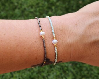 Pearl bracelet Pearls Beaded Friendship Stacking Layering