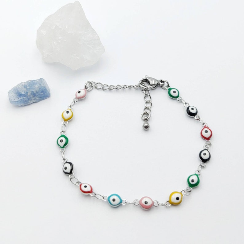 Evil Eye Bracelet Anklet Greek Eye Talisman Protection Etsy Australia