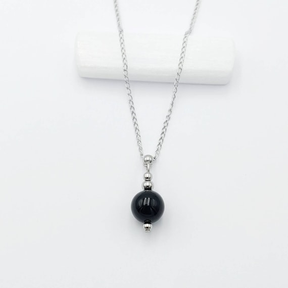 Genuine black obsidian on sale jewelry