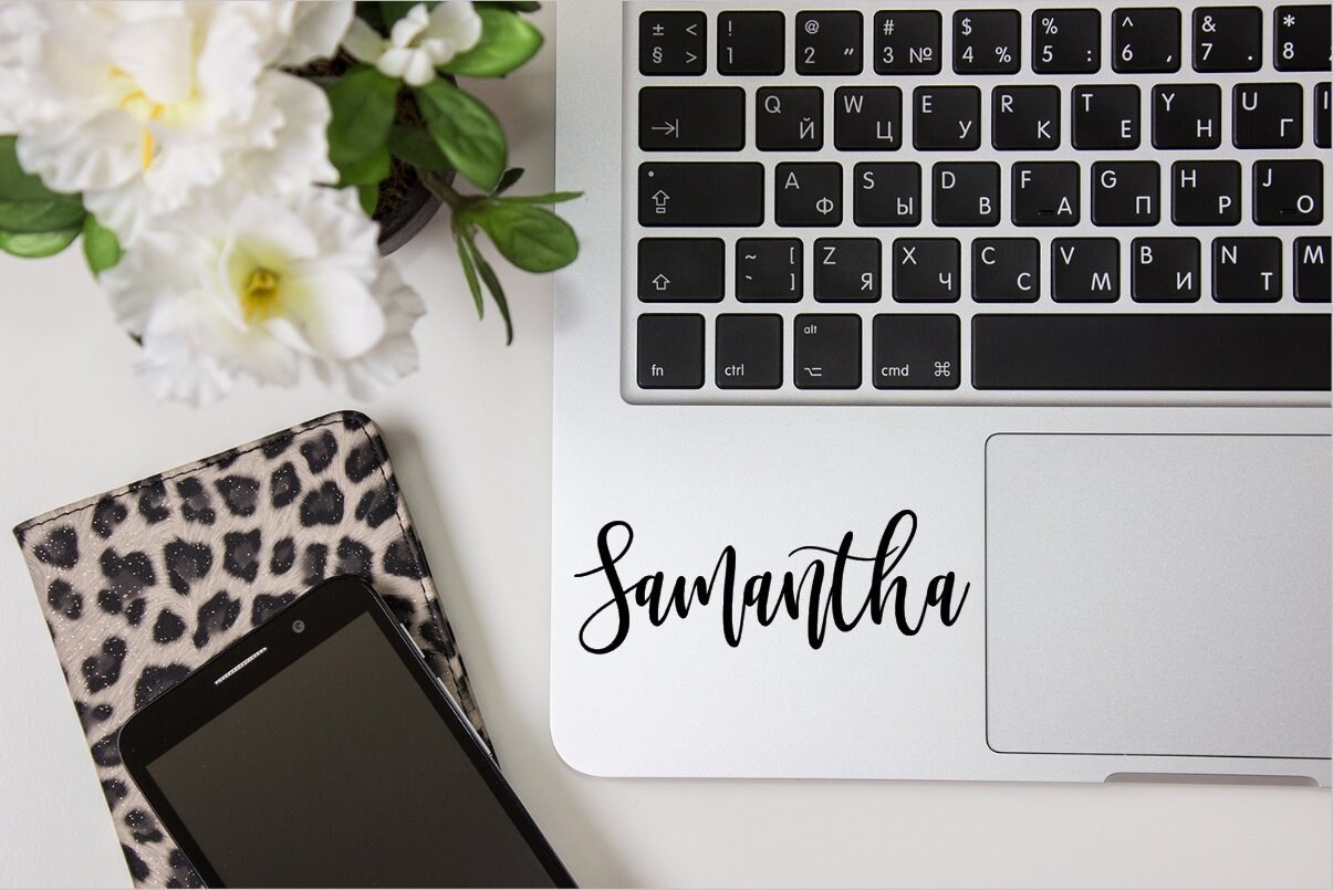 Vinyl Name Decal Laptop Sticker Laptop Decal Name Etsy