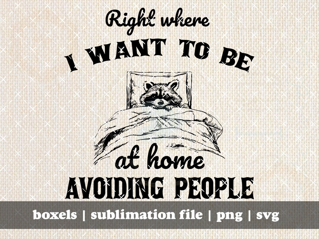 Right where i want to be at home avoiding people funny racoon in bed