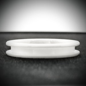 White Ceramic Channel Ring Blank - 4/2