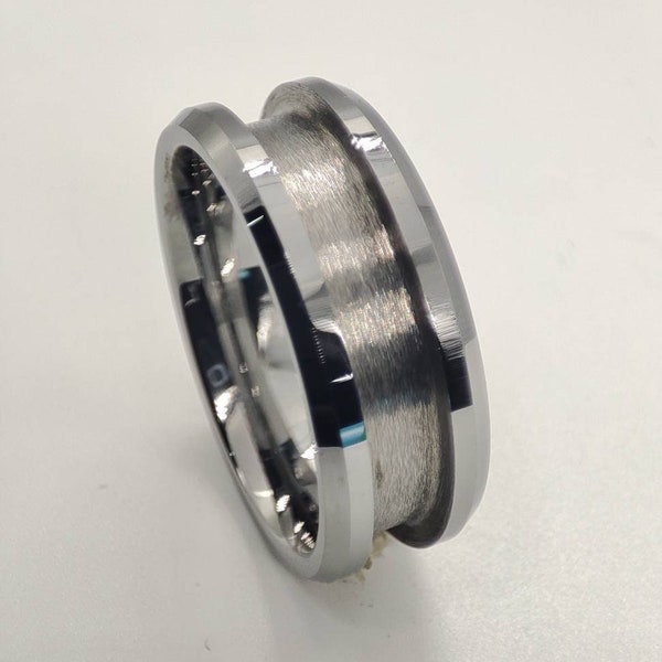 Tungsten - Channel Ring Blank - 8/4