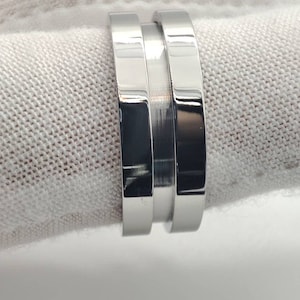 Stainless Steel - Thin Channel Ring Blank - 8/2
