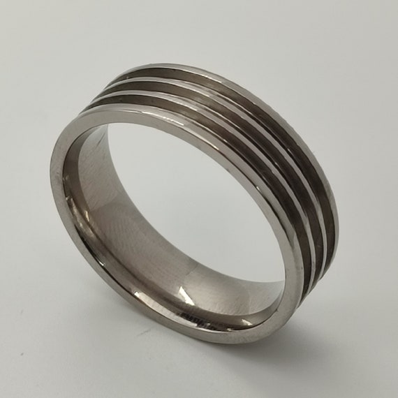 Titanium Triple Channel Ring Blank UK