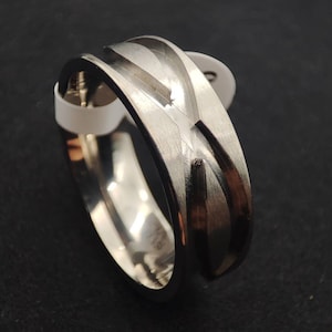 Titanium - Double Helix Ring Blank - 8/2