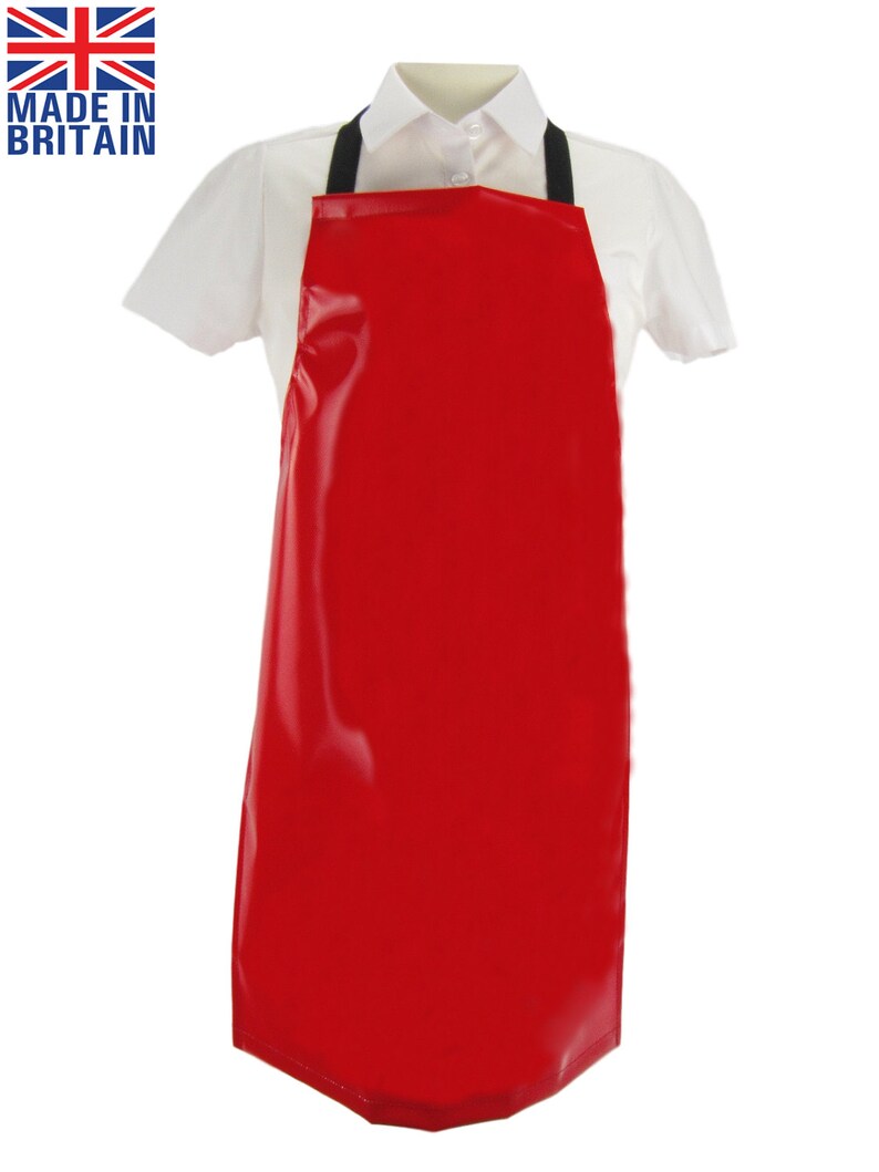 PVC bib apron for schools. 520 gsm FR PVC aprons with cross Etsy