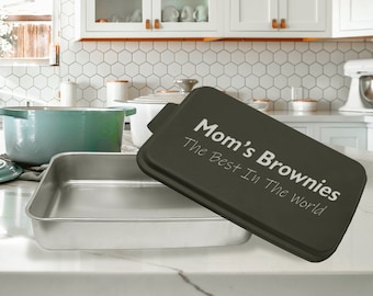 Molde para hornear personalizado con tapa 9x13 Molde para pasteles Cubierta personalizada Molde para hornear Regalo de cocina Regalo del día de la madre para la abuela