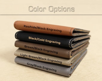 Cartera para hombre, regalo del Día del Padre, cartera grabada personalizada