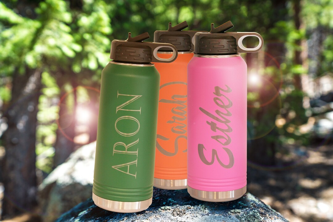 Custom Water Bottle With Name Engraved Stainless Steel Bottle ...