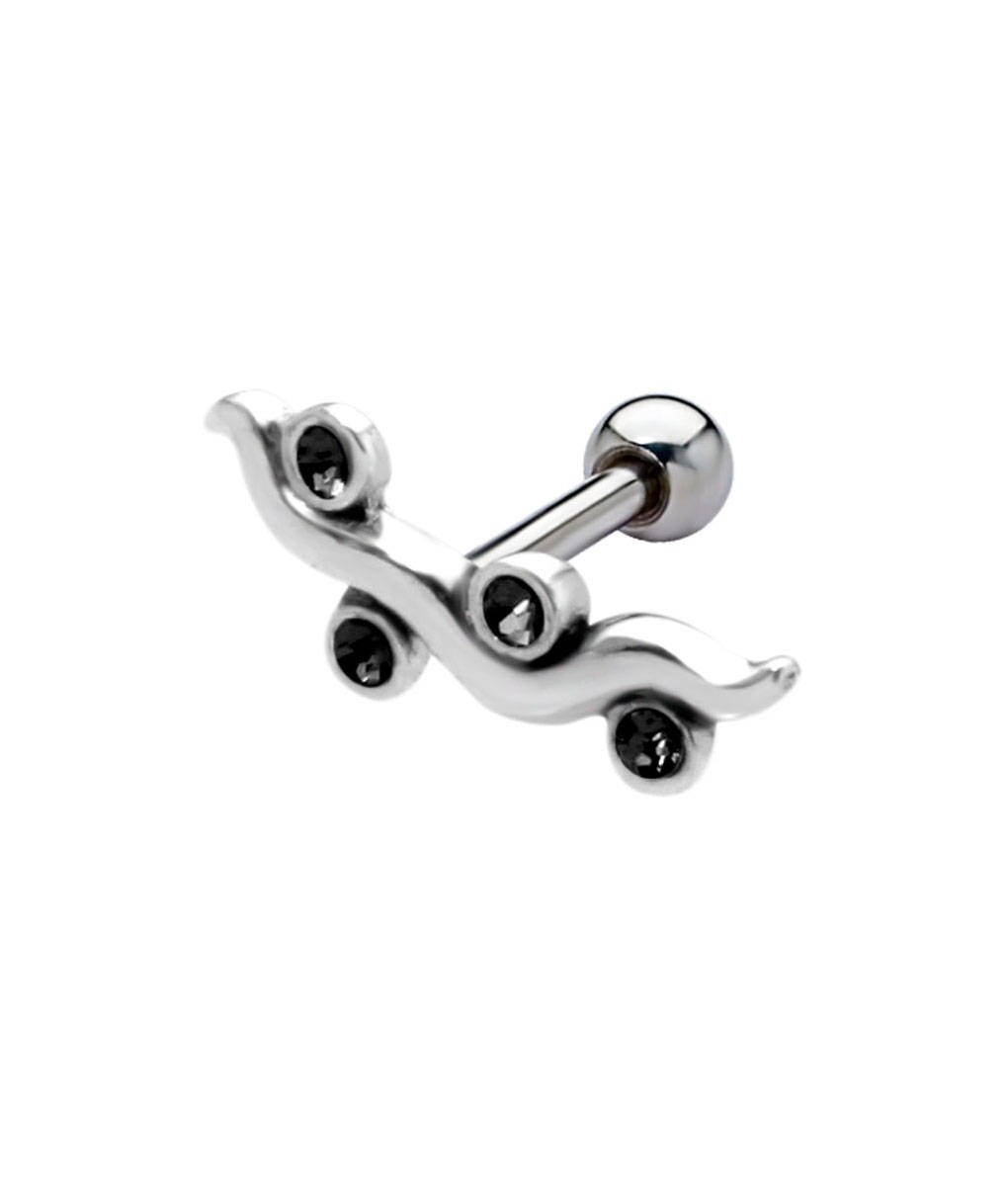 Briana Williams Lot 2 Boucles Cartilage/Tragus 16G Acier Inox – Helix, Tragus, Boucles D’Oreilles Femme Homme