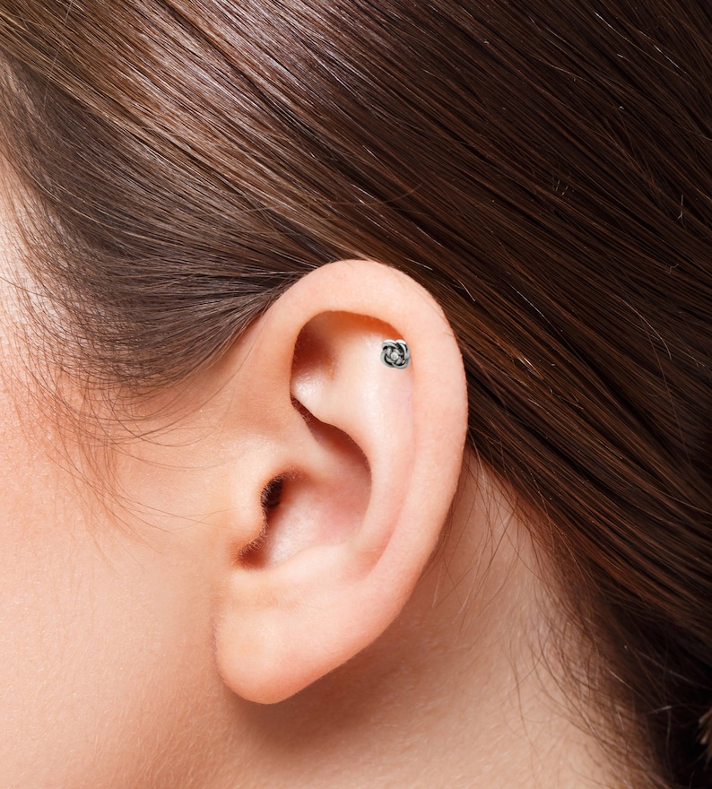 16G Helix Piercing Aus 316L Edelstahl - Klarer CZ Stein, 6/8mm Für Knorpel & Tragus