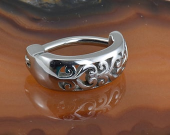 316L acero quirúrgico, oro, oro rosa ombligo vientre Clicker anillo joyería corazón tribal 14G