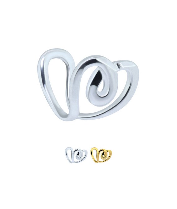 FAKE CLIP ON 2MM GEM NOSE HOOP RING CARTILAGE TRAGUS EAR NON PIERCING