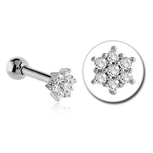 18G Cartilage Piercing Ring - 2.5mm CZ Stone, 316L Surgical Steel, Choose Your Color (Helix, Tragus, Rook) - View #6