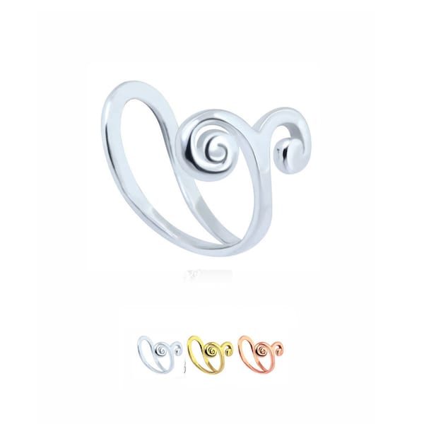 316L Surgical Steel, Gold, Rose Gold Fake Ear Cartilage Cuff, Tragus Clip On Non Piercing Hoop Swirl