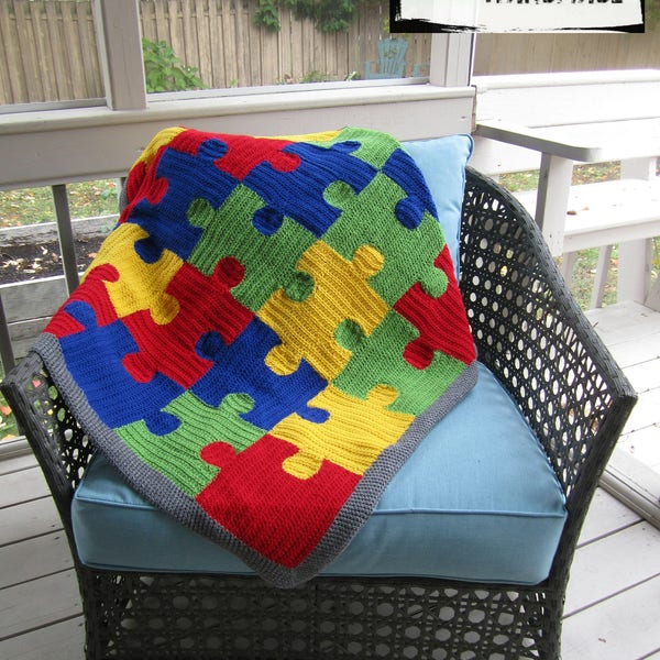Jigsaw puzzle crochet afghan pattern Etsy France