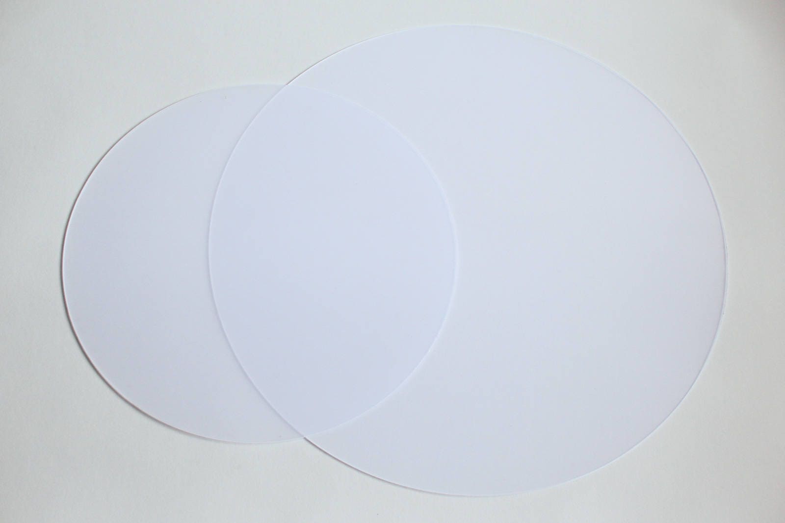 1/16 CUT ACRYLIC CIRCLES - With or without holes! Clear Acrylic Discs,  Clear Plexiglass Discs, Plastic Circles - Multiple Thicknesses!