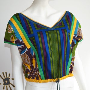 Flower Power Crop Top - African wax print