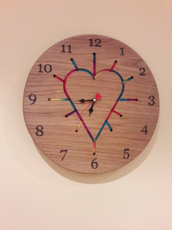 Wooden Clock String Art Wall Clock Unique Wall Art - Etsy UK