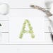 Printable monogram letter E/ nursery decor/ cute monogram/ floral letter/ printable E/ initial print E/ hand lettering printable/ custom E