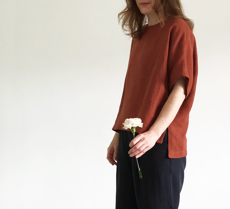 Asymmetric Top Sewing Pattern PRINTED PATTERN Easy Linen Top Etsy