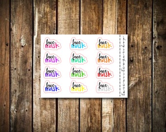 Face Mask - Script Words - Fits Any Planner