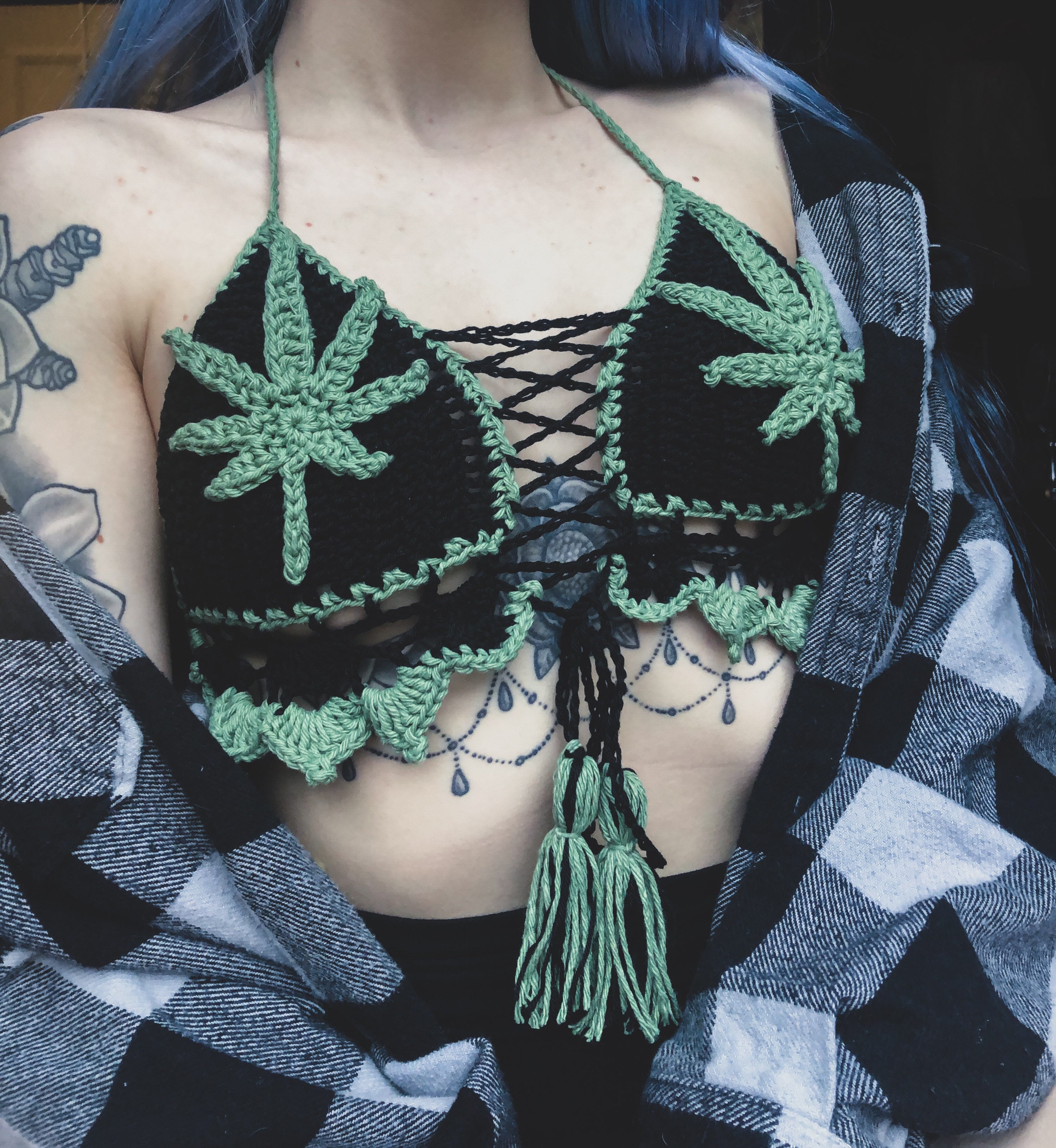 pot leaf bralette
