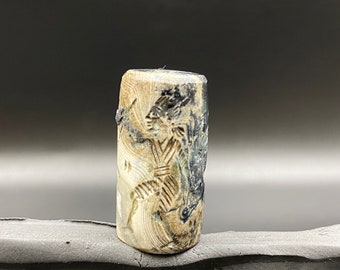 古代バクトリア ラピスラズリ 『弓を打つ人々』円筒印章シリンダーシール印材提げ物 古代バクトリア 石製『人獣戦い』円筒印章シリンダーシール 印材 提げ