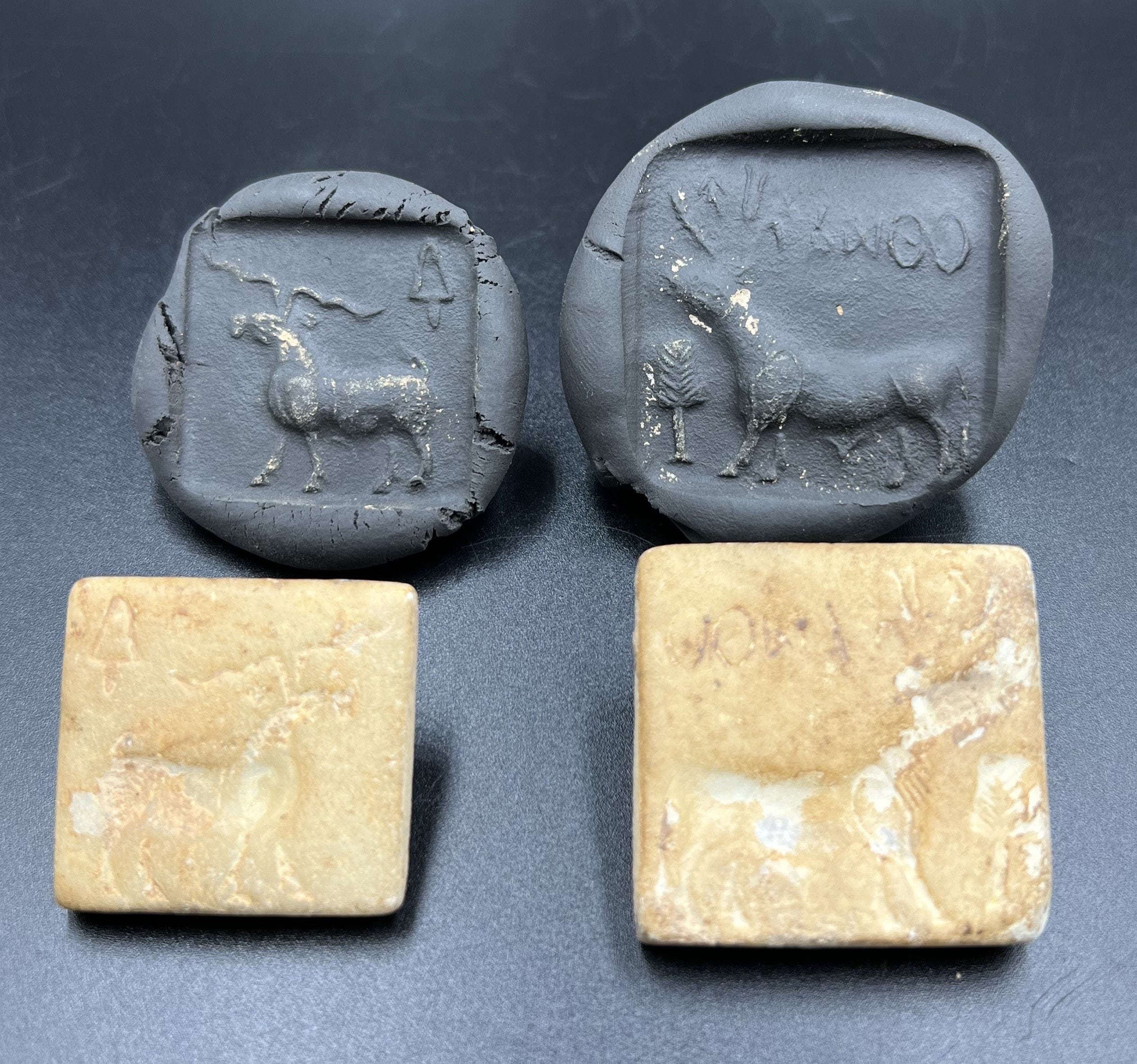Antique Indus Valley Harappa Mohenjo-daro White Soft Stone Script