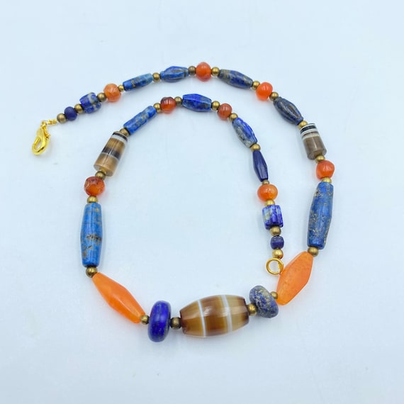 Real Antique Afghani Old Antique Lapis ,Carnelian 
