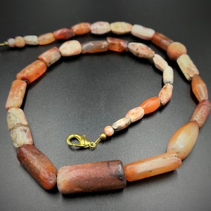 African Himalayan Tibet Dzi India Nepal Trade Jewelry Carnelian Old Beads String