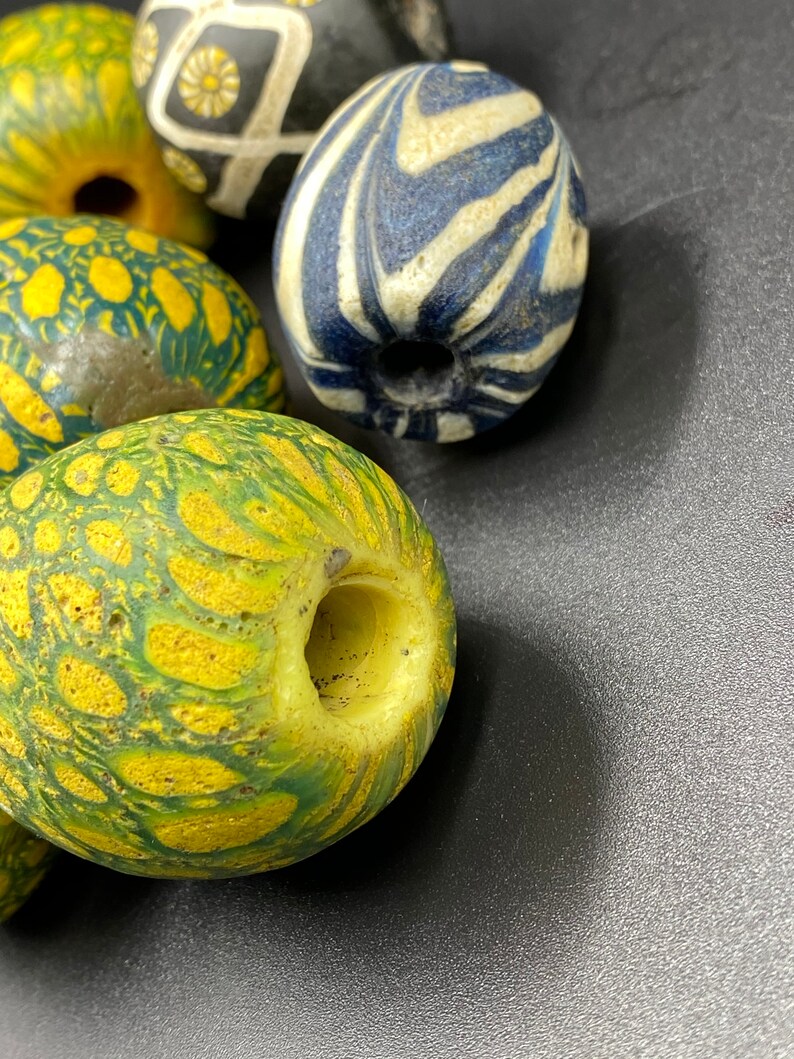 Antique Java Glass Beads Etsy