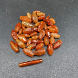 Old Ancient Antique Carnelian Beads Prayer Amulet Beads Mala From Tibet