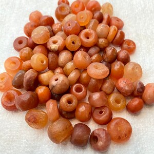 Comercio Antiguo Ágata Cornalina Collar De Cuentas Antiguas Civilización Antigua De África