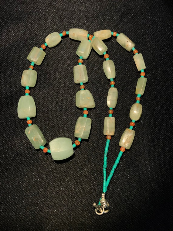 ancient Aquamarine beads necklace