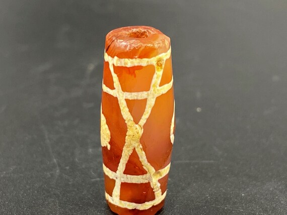 Rare Unique Pattern Antique Etched Carnelian Amul… - image 4