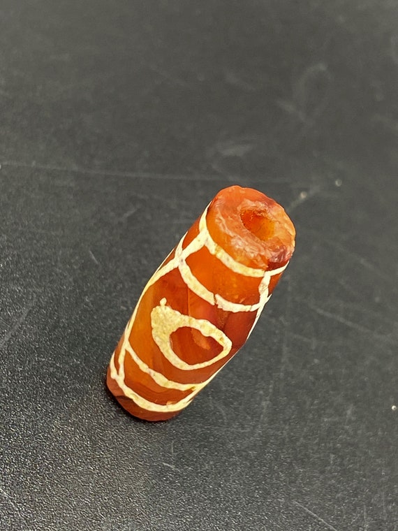 Rare Unique Pattern Antique Etched Carnelian Amul… - image 6