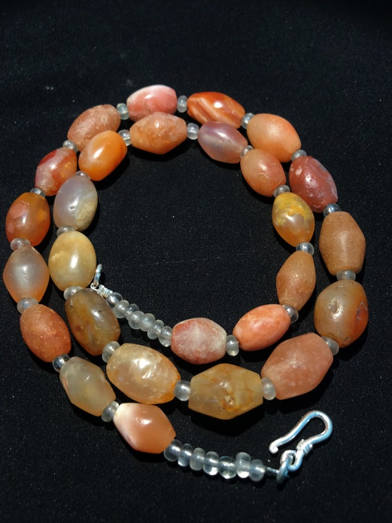 古代カーネリアンビーズ、古い天然カーネリアンビーズ、西暦2～3世紀