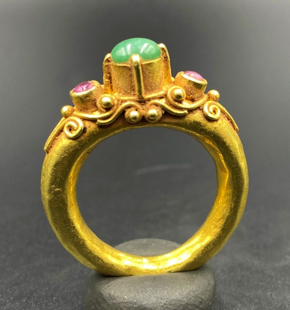 Ancient Gold Jewelry Ring South East Asia With Av… - image 6