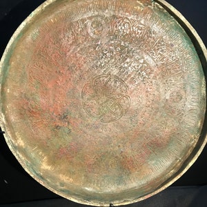ancient seljuk bronze plate