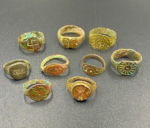Ancient Roman Greek Sasanian Jewelry Bronze Rings Antiquity Etsy