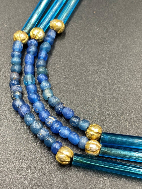 古代アンティーク貿易ヴィンテージ古いガラスビーズネックレス
